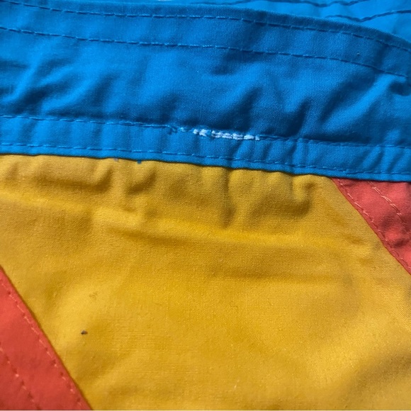 Vintage 70’s Jockey Orange Green Striped Brief Lined Swim Trunks Shorts - Picture 2 of 7